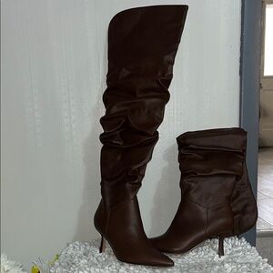 Elegant Brown Knee-High Boots